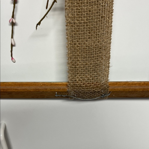 Rustic Green and Brown Burlap Cross Frame - Picture 6 of 7